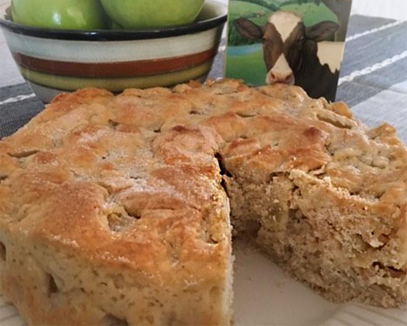 Irish Apple Cake with Warm Custard Sauce