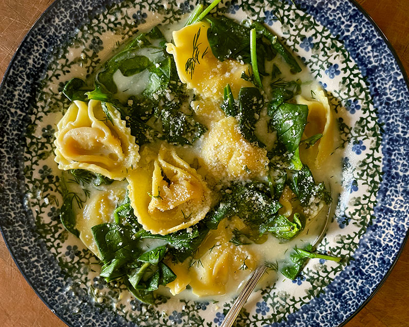 Zesty Springtime Tortellini Soup