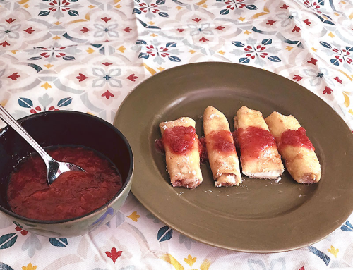 Strawberry-Rhubarb French Toast Rollups