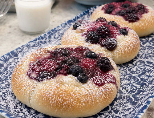 Lemon Triple Berry Buns
