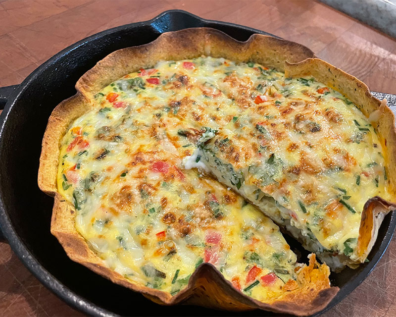 High Protein Baked Egg Tortilla